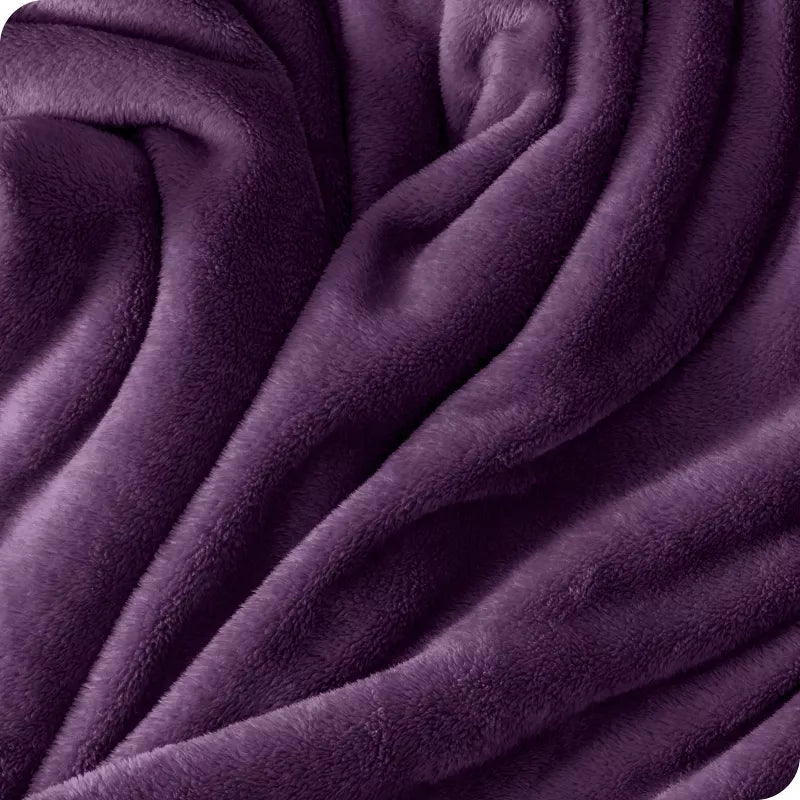 Luxury Super Soft Plush 240GSM Blanket - Plum