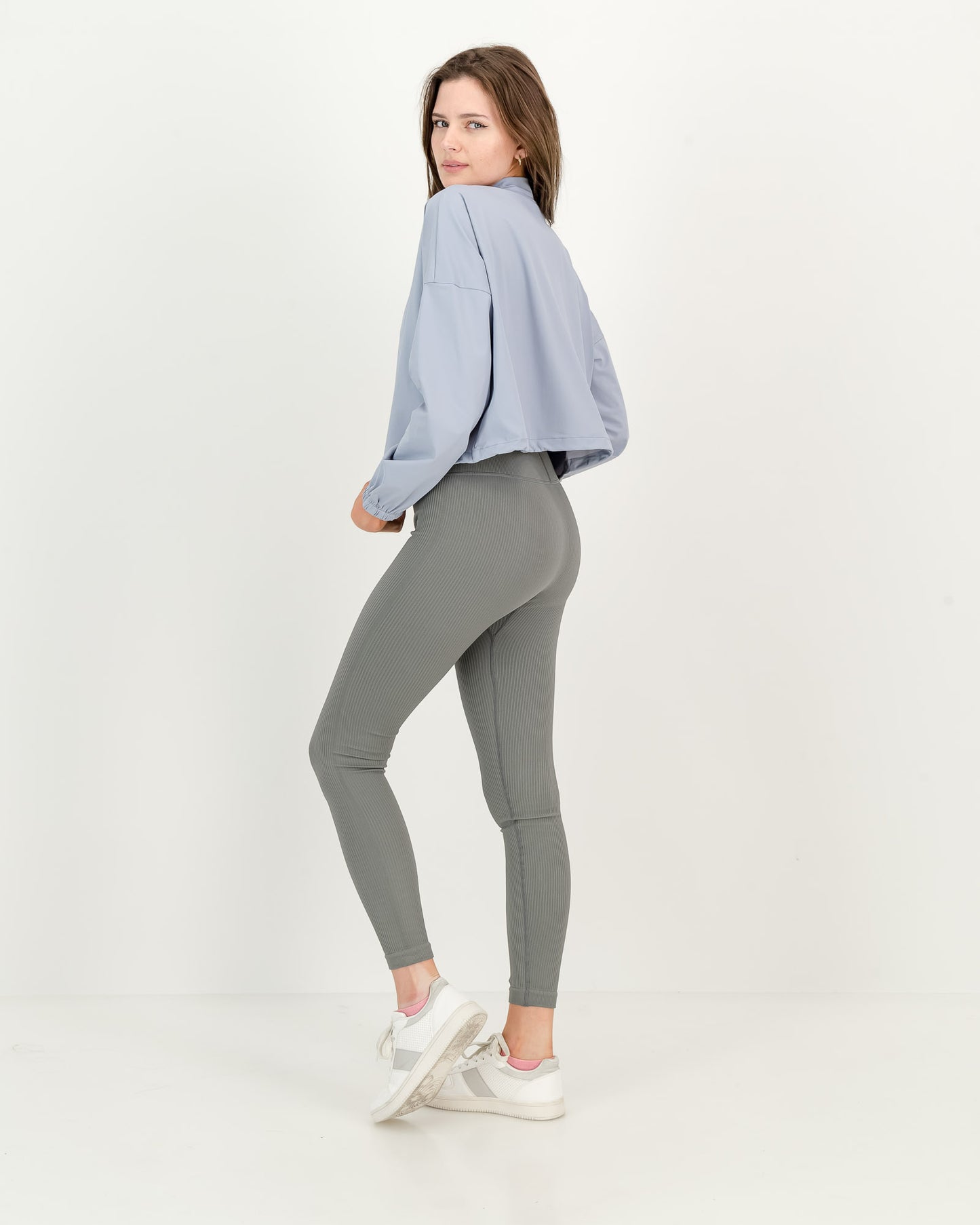 Ladies Super Stretch Cropped Windbreaker Jacket