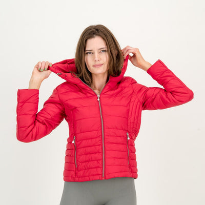 Ladies Ultra- Lite Quilted Puffer with Hood