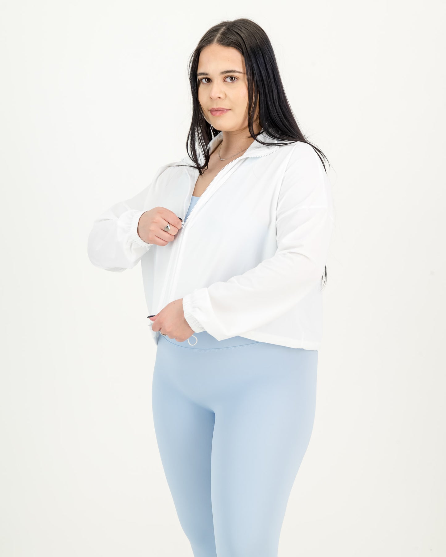 Ladies Super Stretch Cropped Windbreaker Jacket