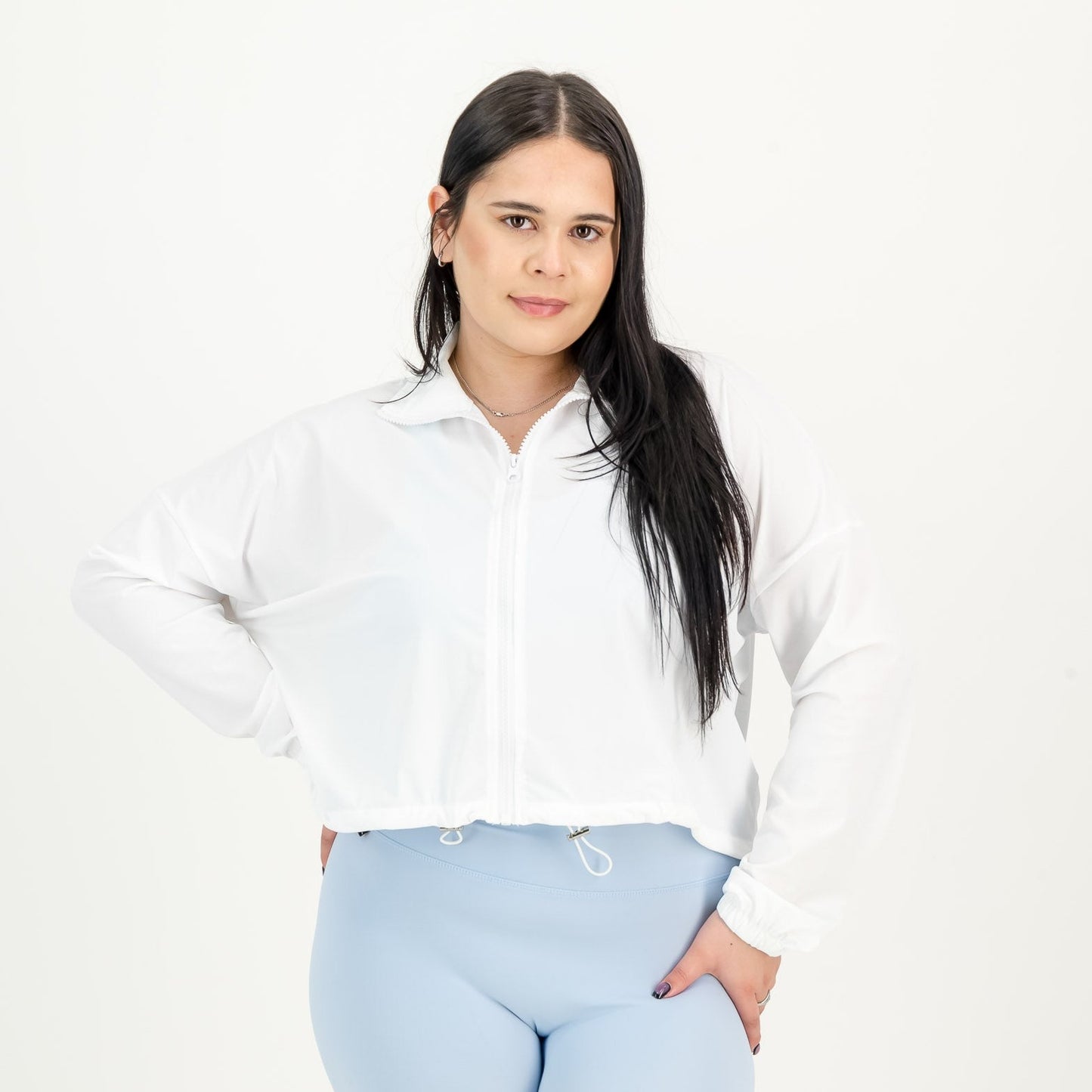 Ladies Super Stretch Cropped Windbreaker Jacket