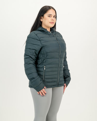 Ladies Ultra- Lite Quilted Puffer with Hood