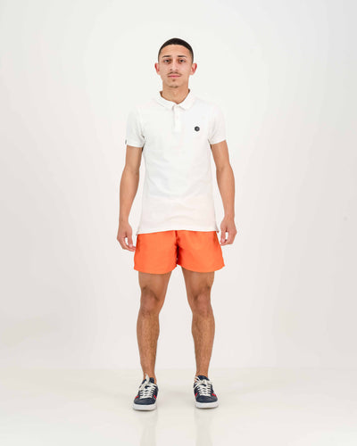 Mens Drawstring Waist Swim Shorts Orange