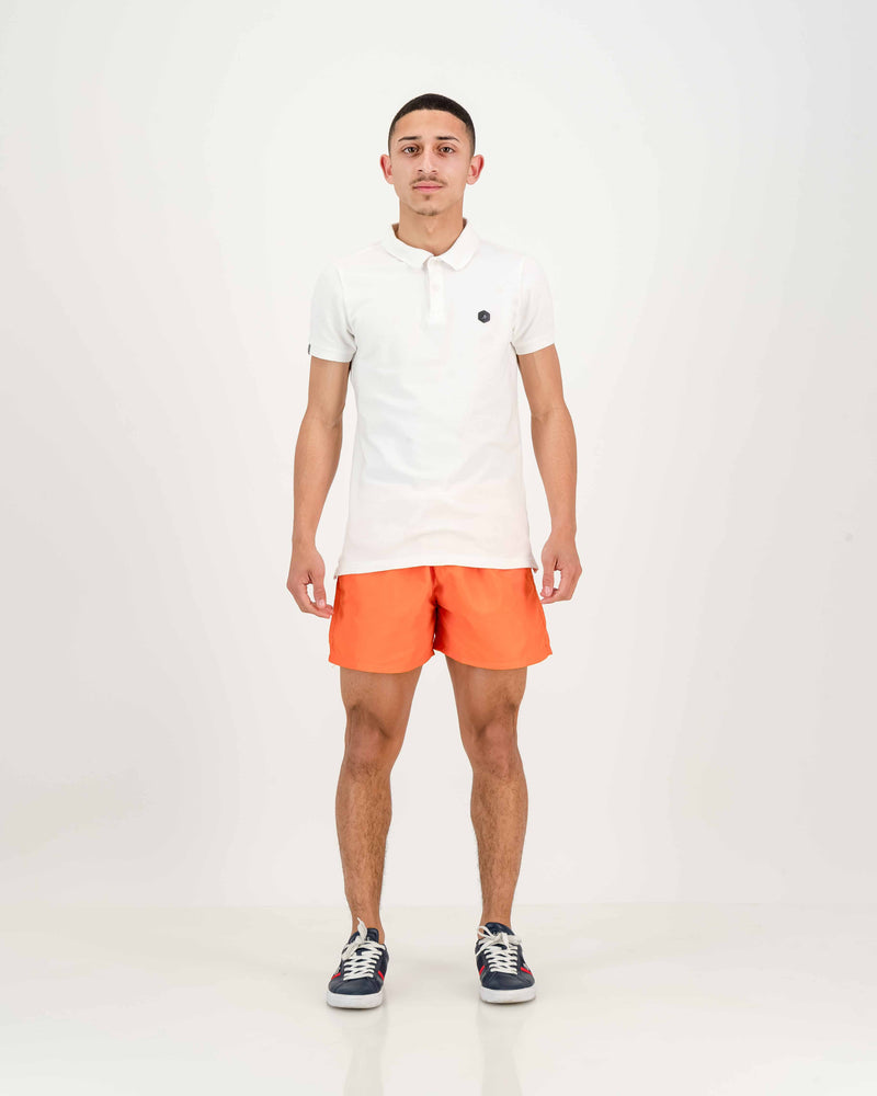 Mens Drawstring Waist Swim Shorts Orange