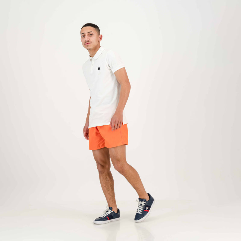 Mens Drawstring Waist Swim Shorts Orange