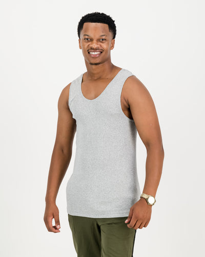 Men's Iconic Sleeveless Ribbed Vest (Pack of 2)