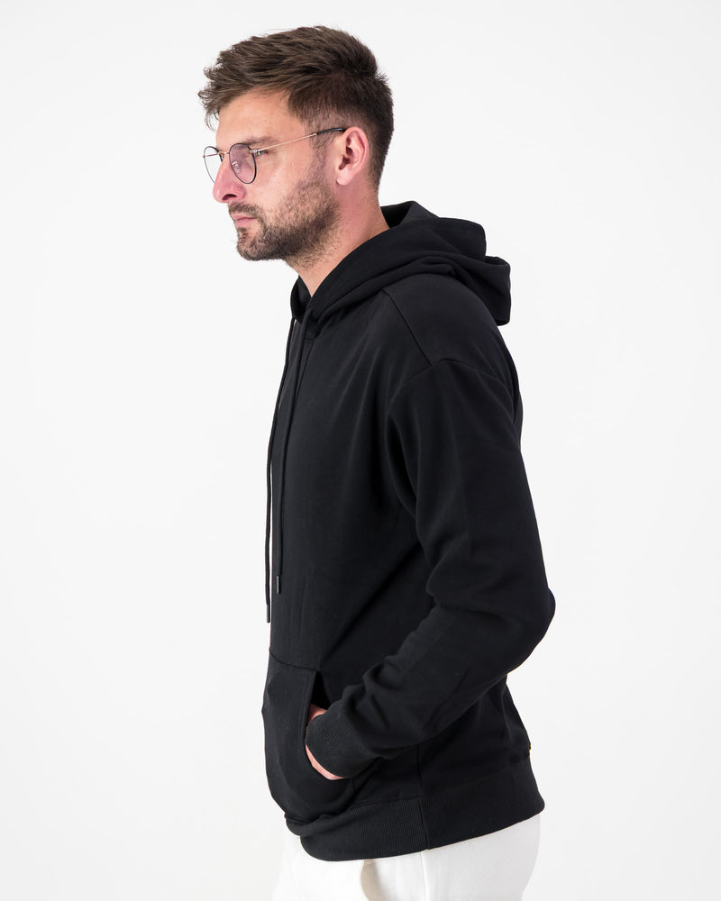 Men’s Fleece Pullover Hoodie- Black