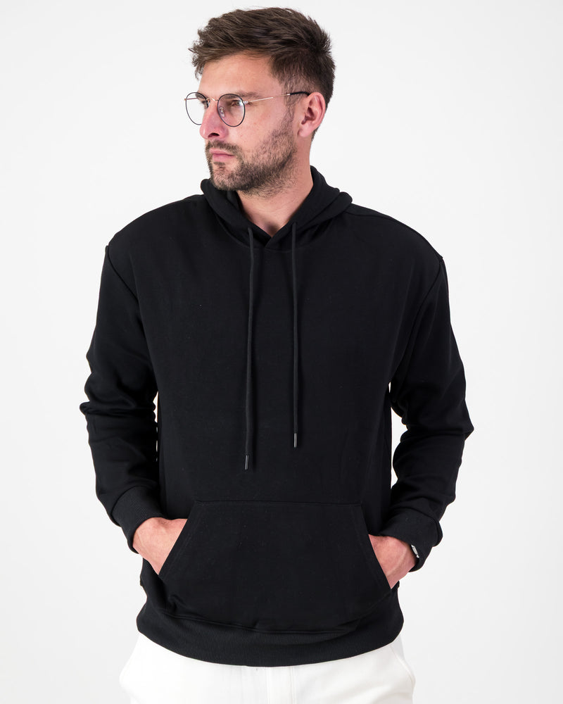 Men’s Fleece Pullover Hoodie- Black