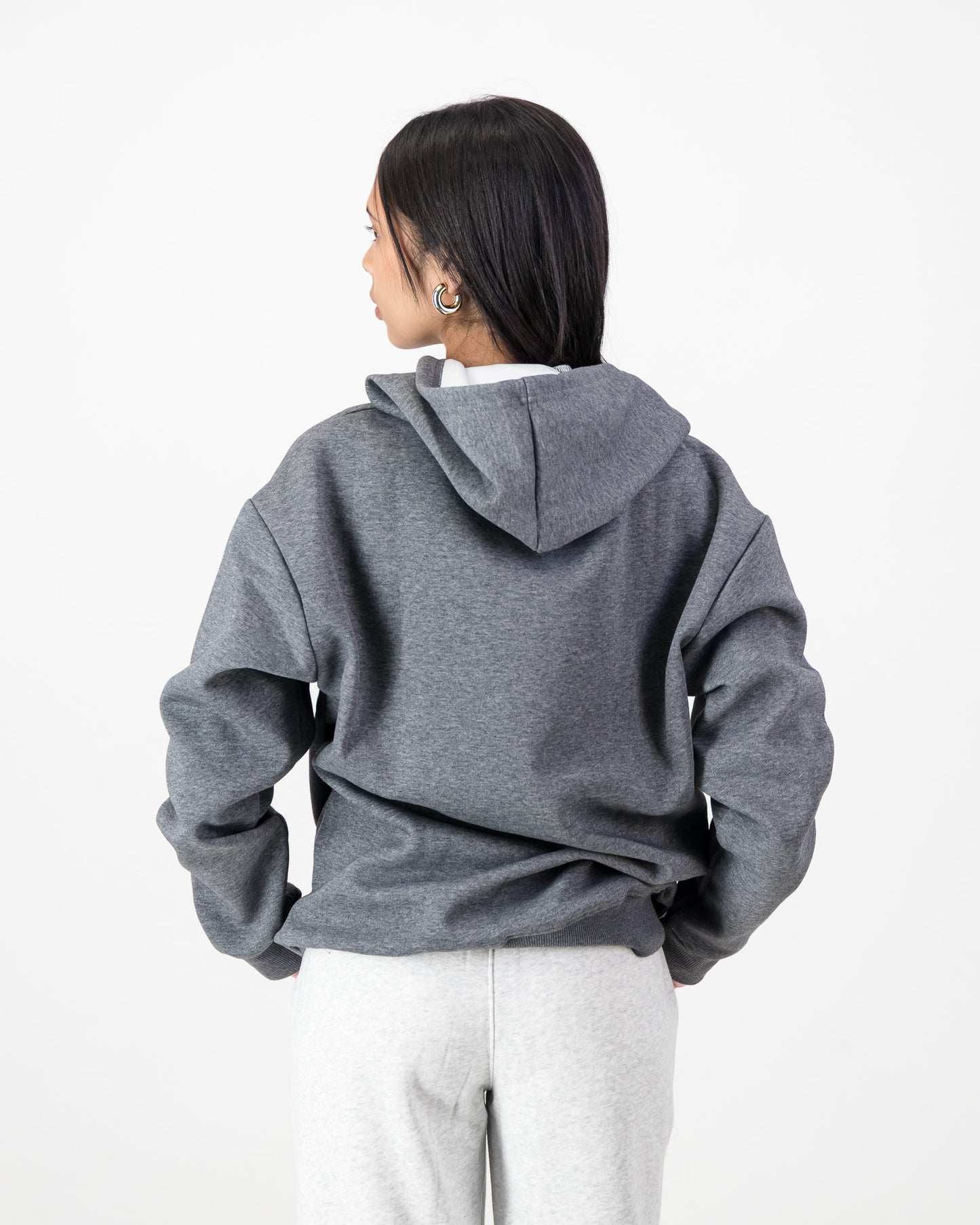 Men’s Fleece Pullover Hoodie- Grey