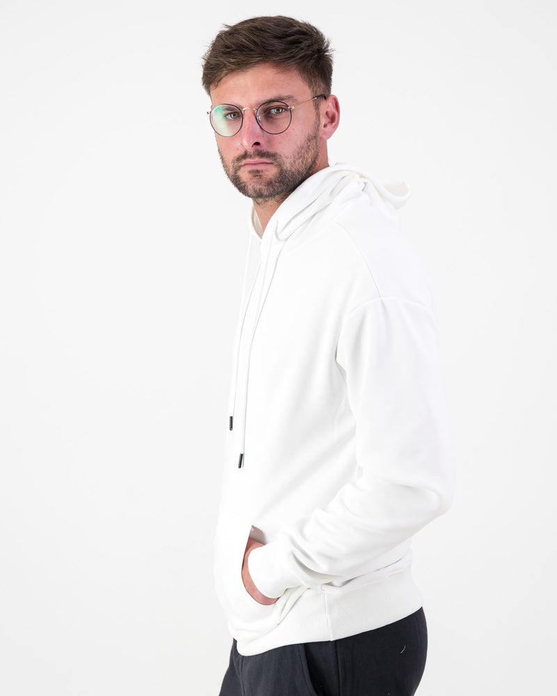Men’s Fleece Pullover Hoodie- White