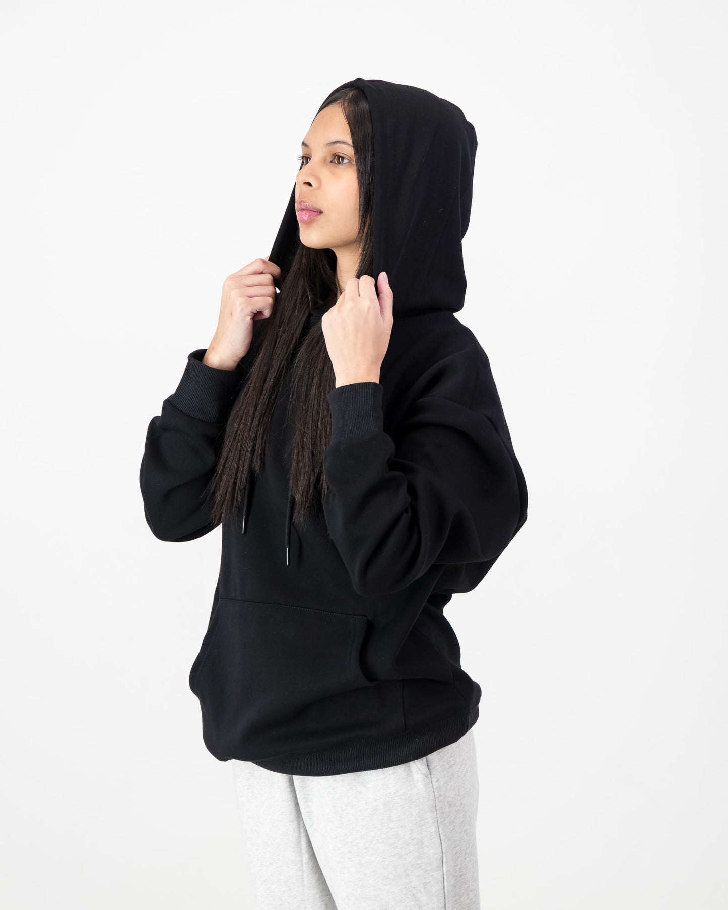 Men’s Fleece Pullover Hoodie- Black