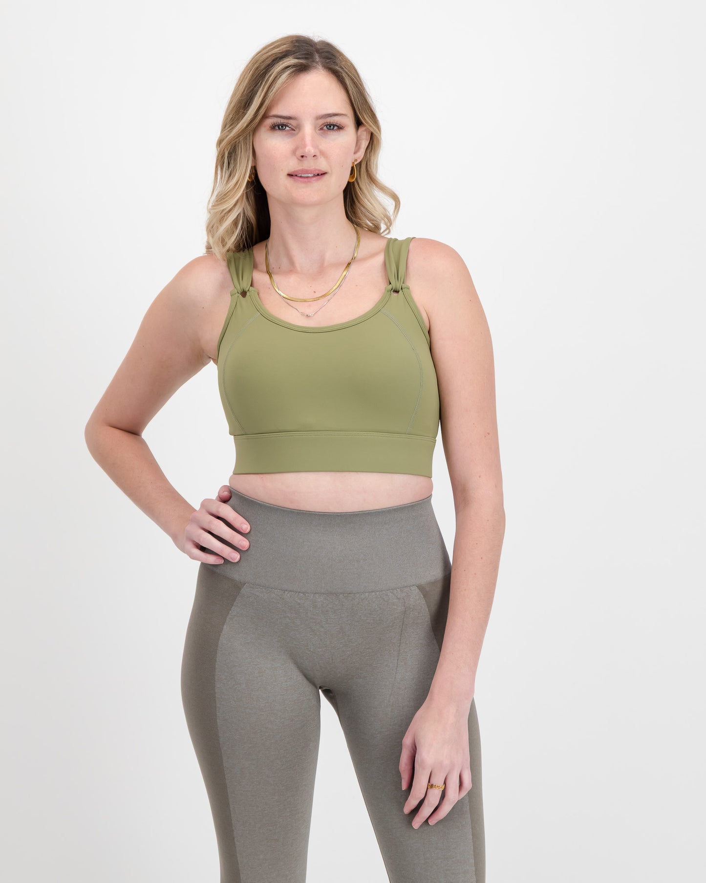 Women’s High Support Racerback Sports Workout Bra with Adjustable Back Closure