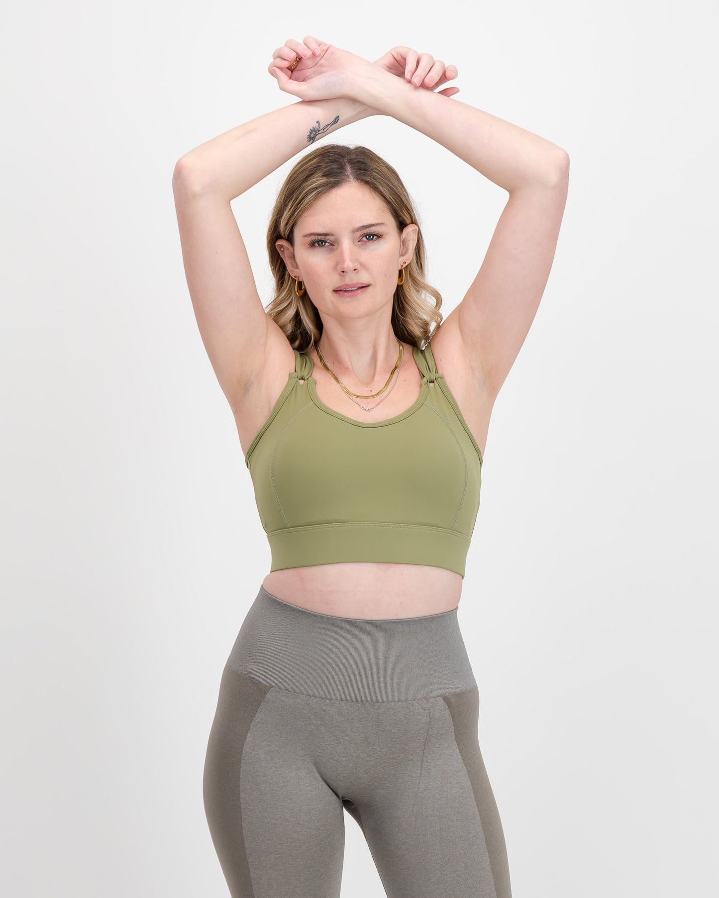Women’s High Support Racerback Sports Workout Bra with Adjustable Back Closure
