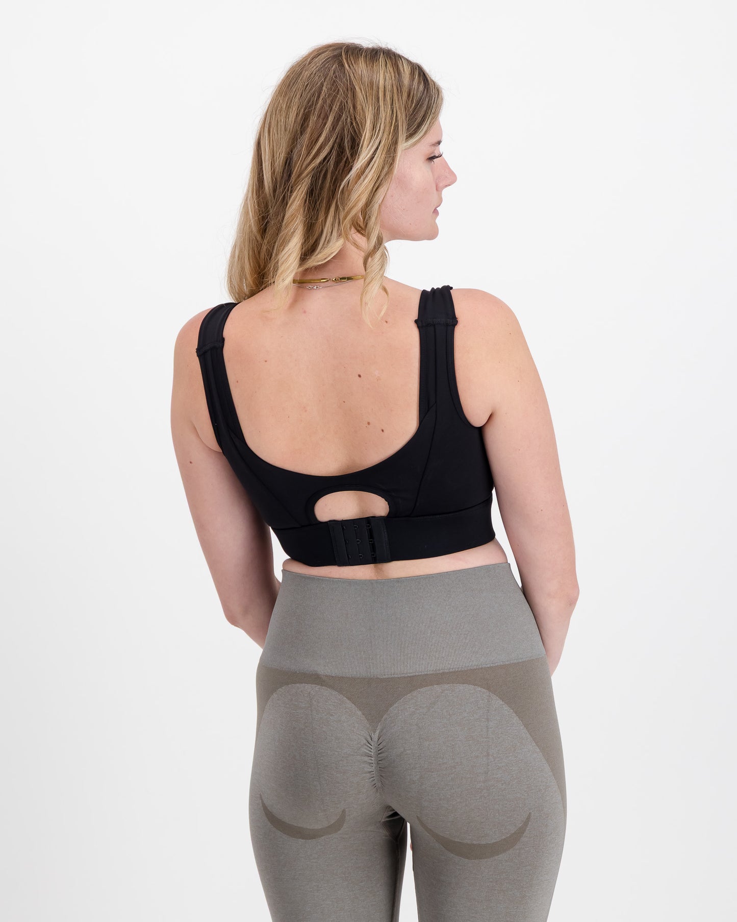 Women’s High Support Racerback Sports Workout Bra with Adjustable Back Closure