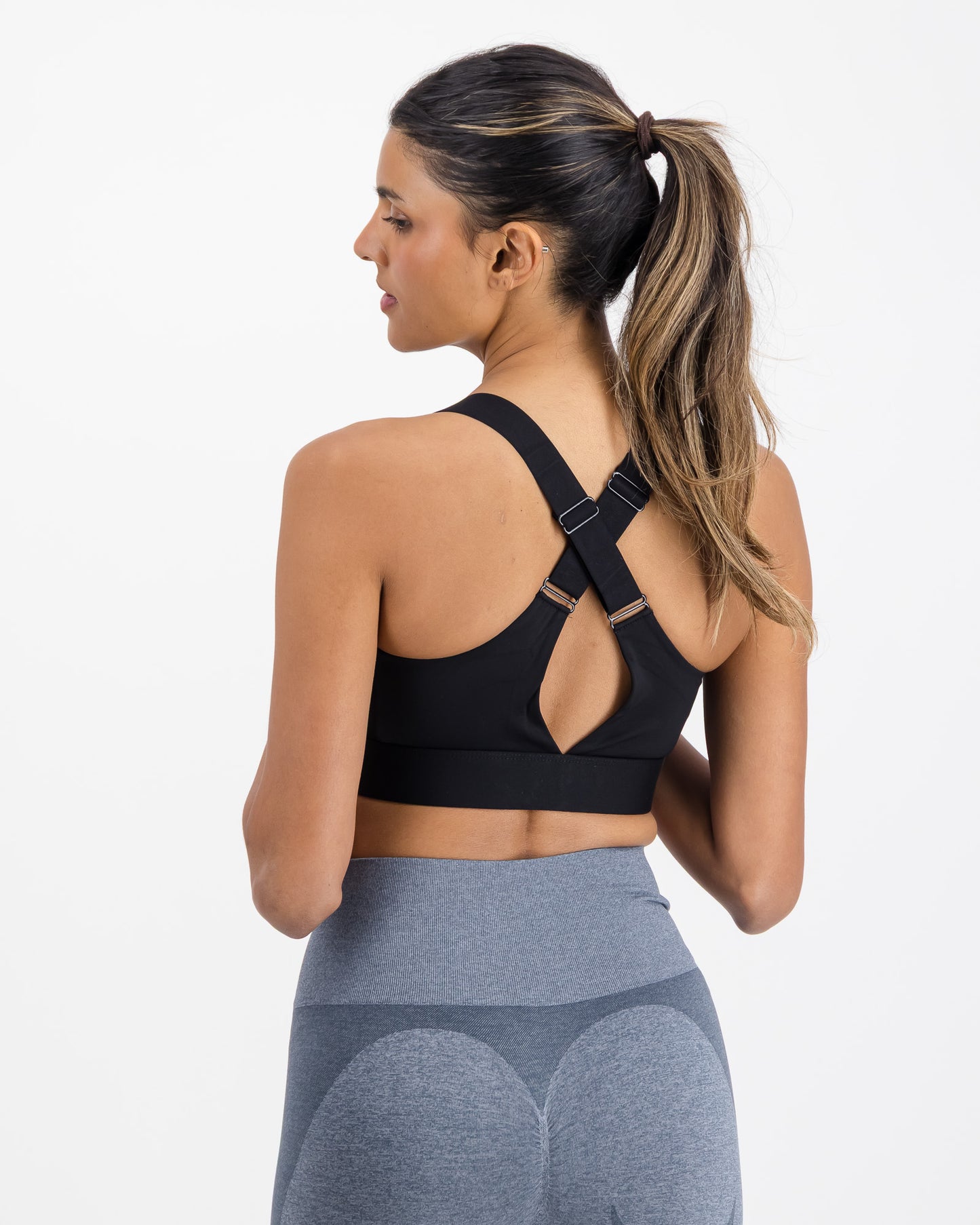 Women’s Front Zip Longline High Impact Sports Bra