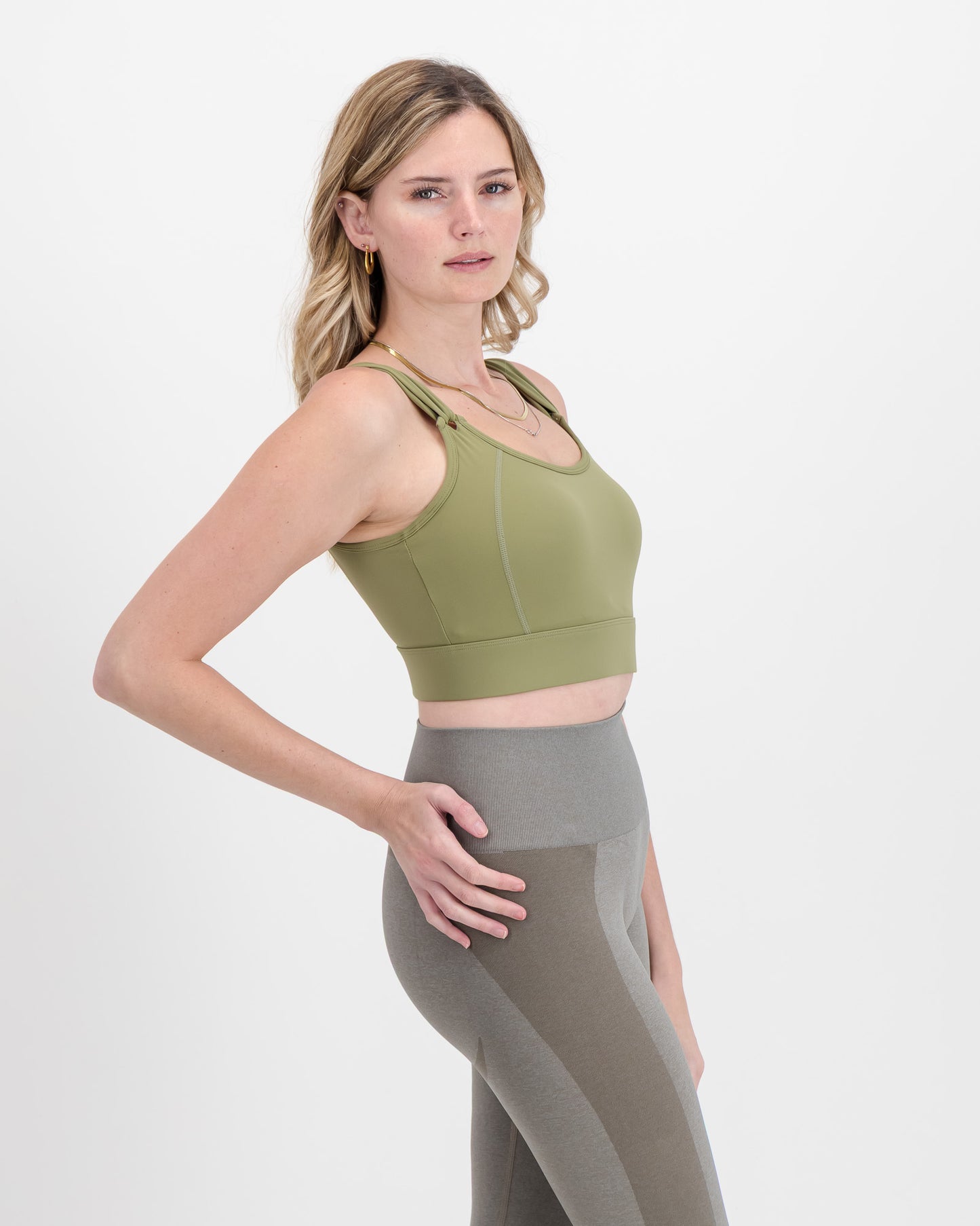 Women’s High Support Racerback Sports Workout Bra with Adjustable Back Closure