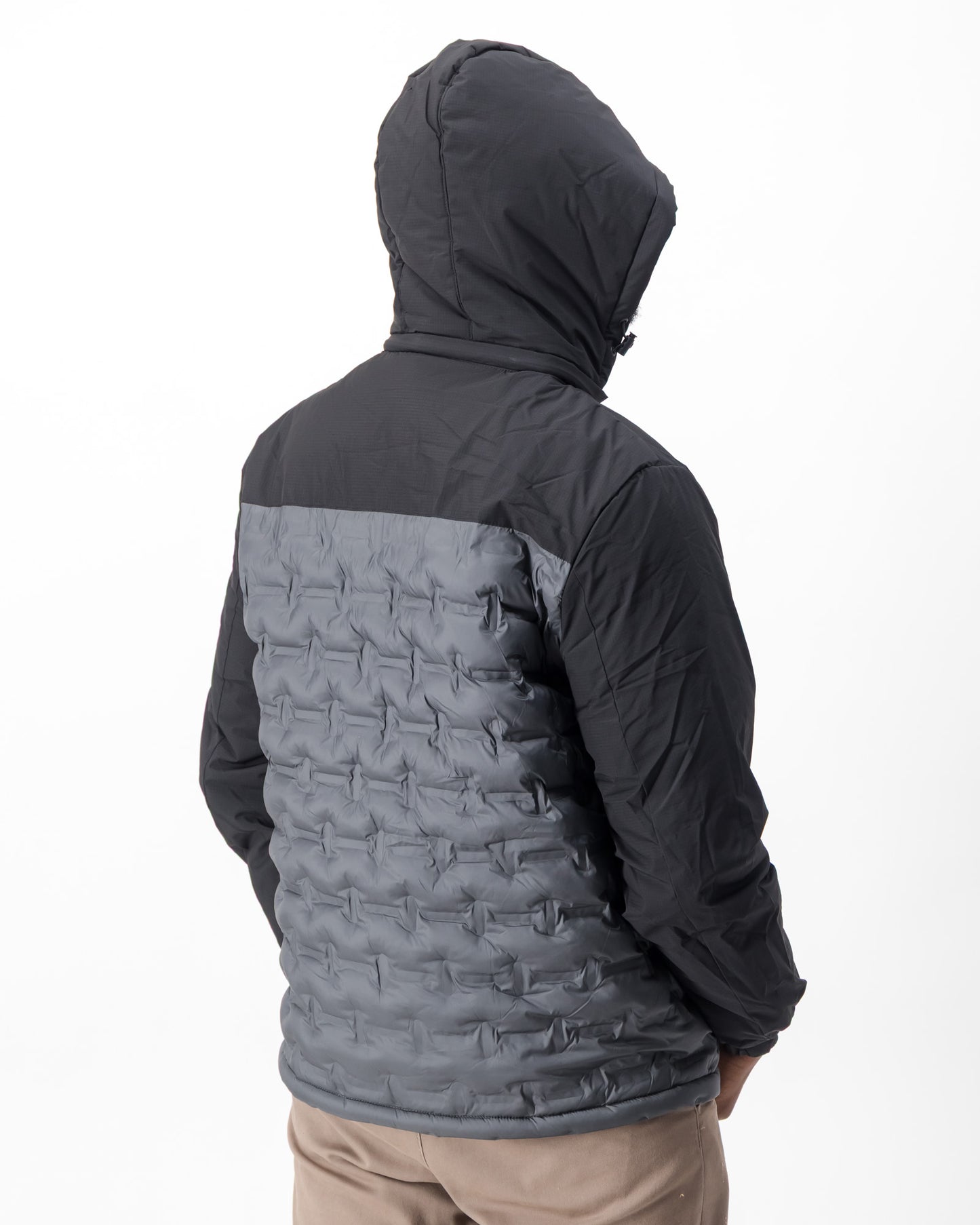 Color Block Thermally Lined Hooded Puffer Jacket