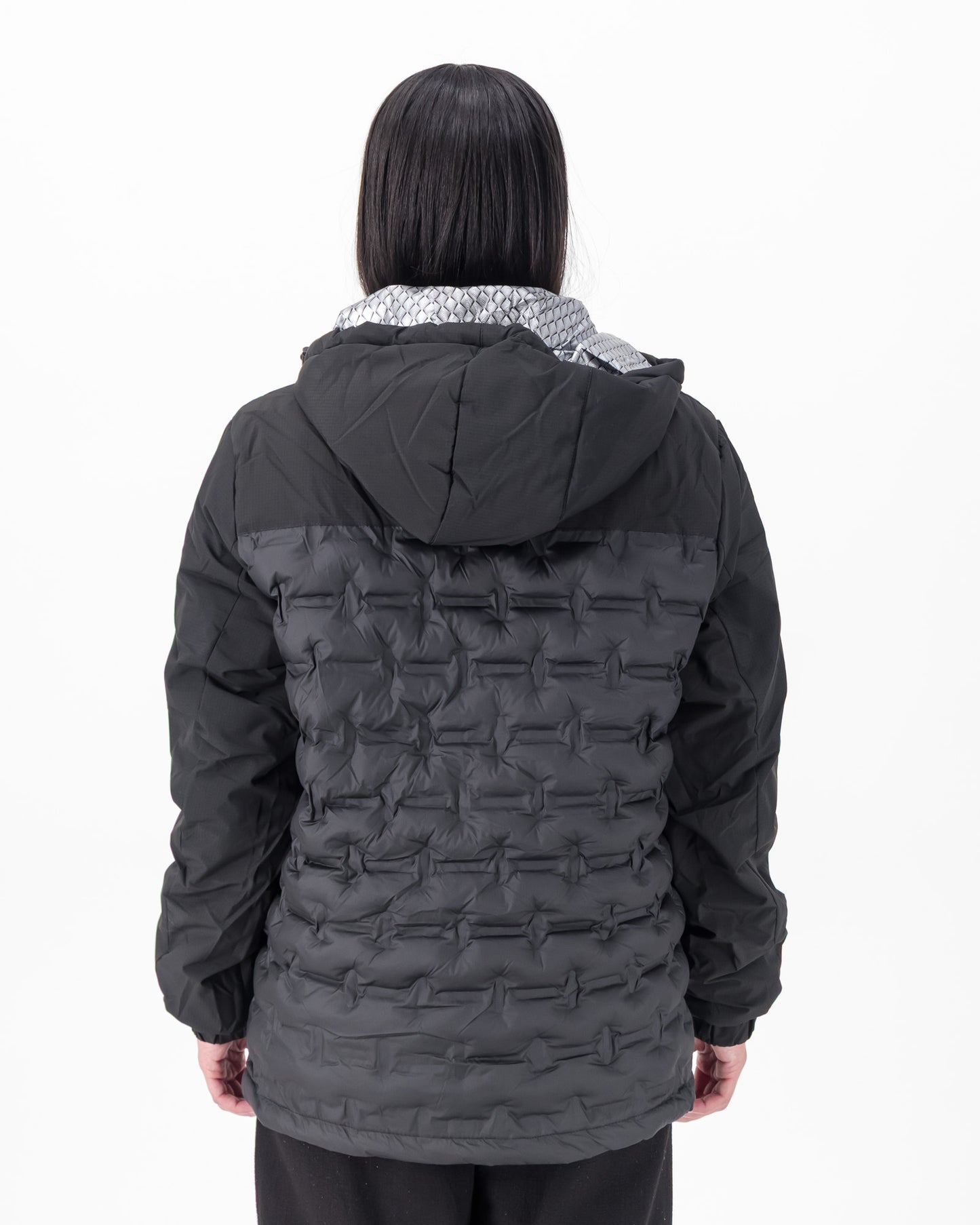 Color Block Thermally Lined Hooded Puffer Jacket