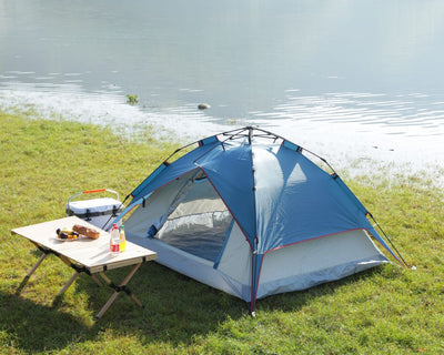 Instant Pop Up Waterproof Camping Tent and Removable Rain Fly - 4 Sleeper