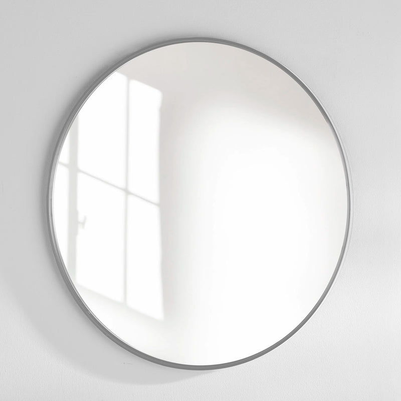 The Gracey Brushed Frame Hanging Mirror Silver