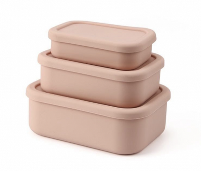 Oven-safe Silicone 3-Piece Storage/Lunch Box Set