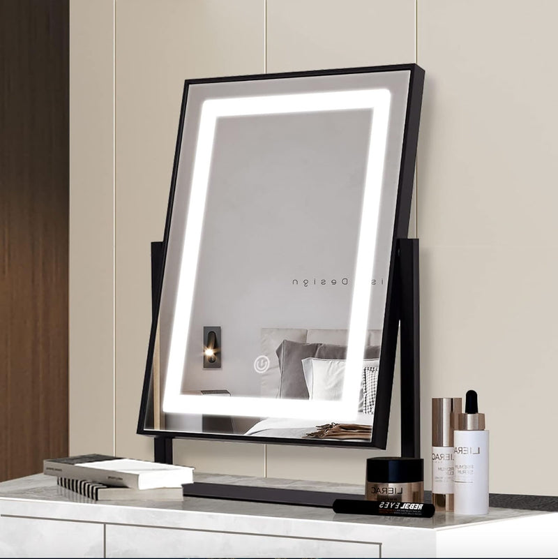 360 Degree Rotating LED Smart Touch Vanity Mirror