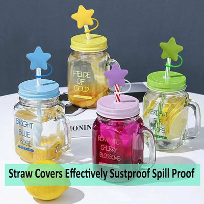 Reusable Straw Cap Stoppers