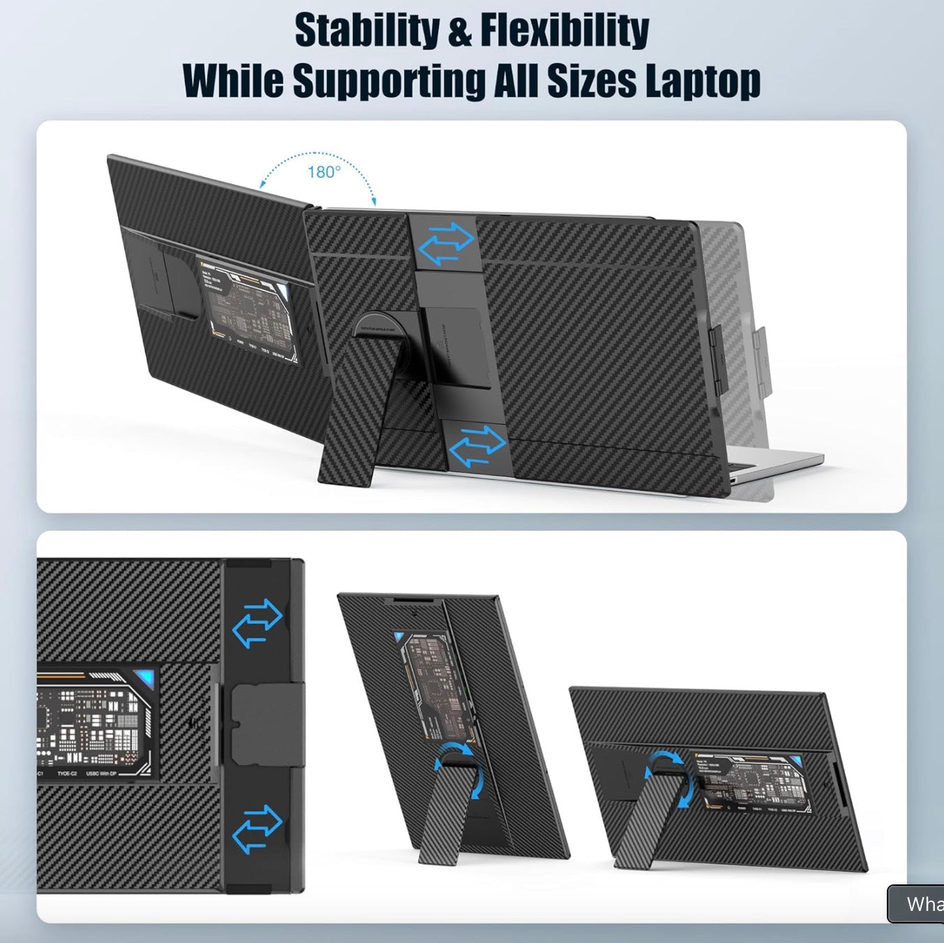 15.6” Portable FHD 1080P Dual Laptop Screen Extender