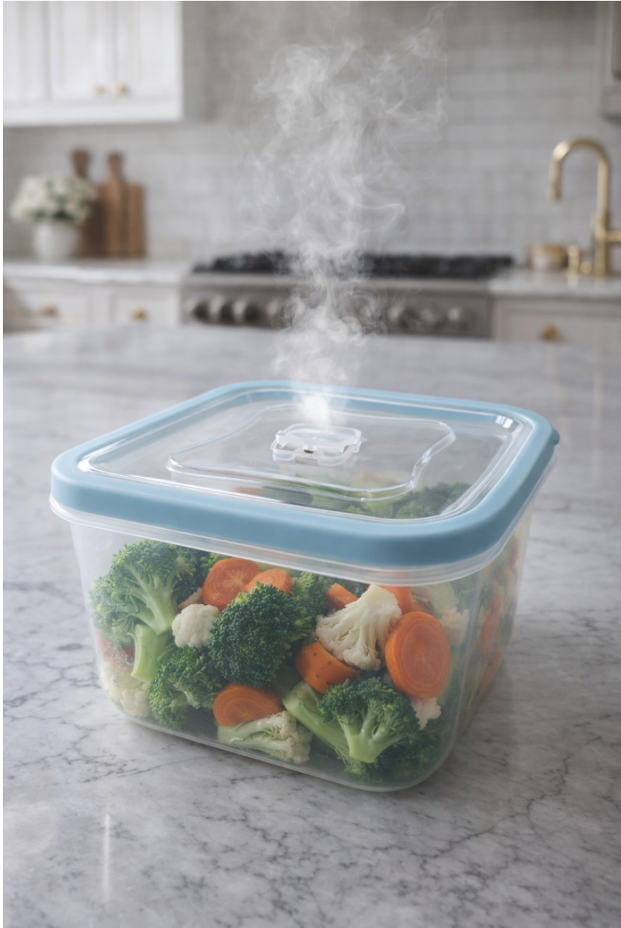 5-Piece Nesting Food Storage Container Set with Vented Lids