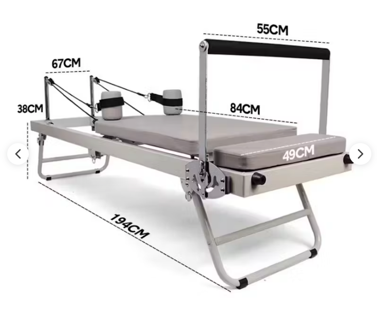 Foldable Pilates Reformer Machine for Fitness
