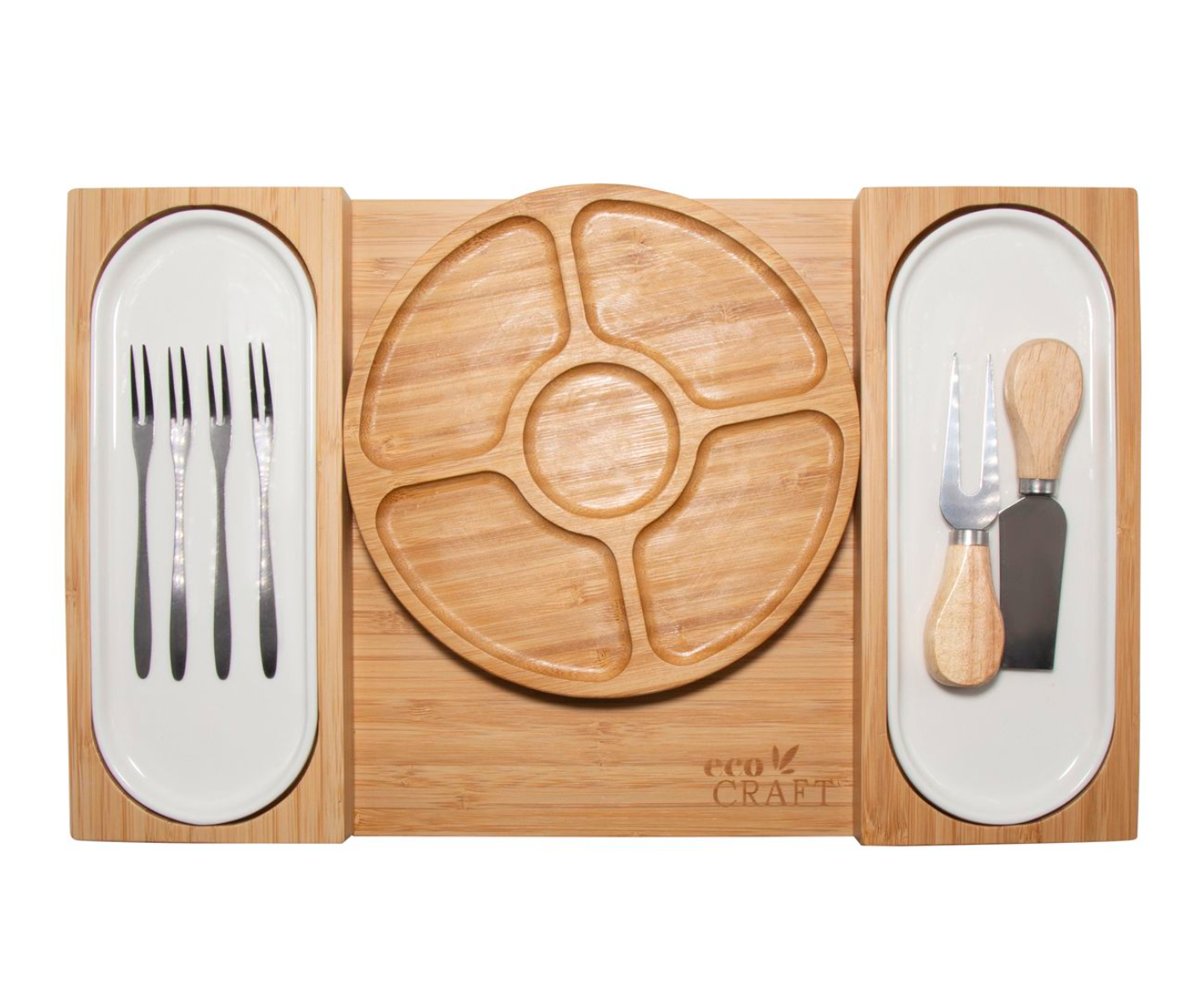 Eco Craft Luxury Bamboo Charcuterie Platter & Serving Tray
