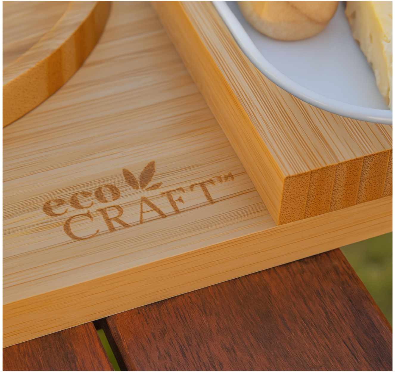 Eco Craft Luxury Bamboo Charcuterie Platter & Serving Tray