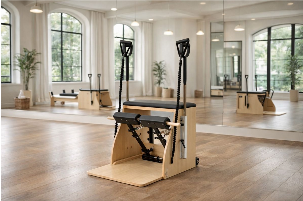 Pilates Combo Chair with Handles & Adjustable Springs