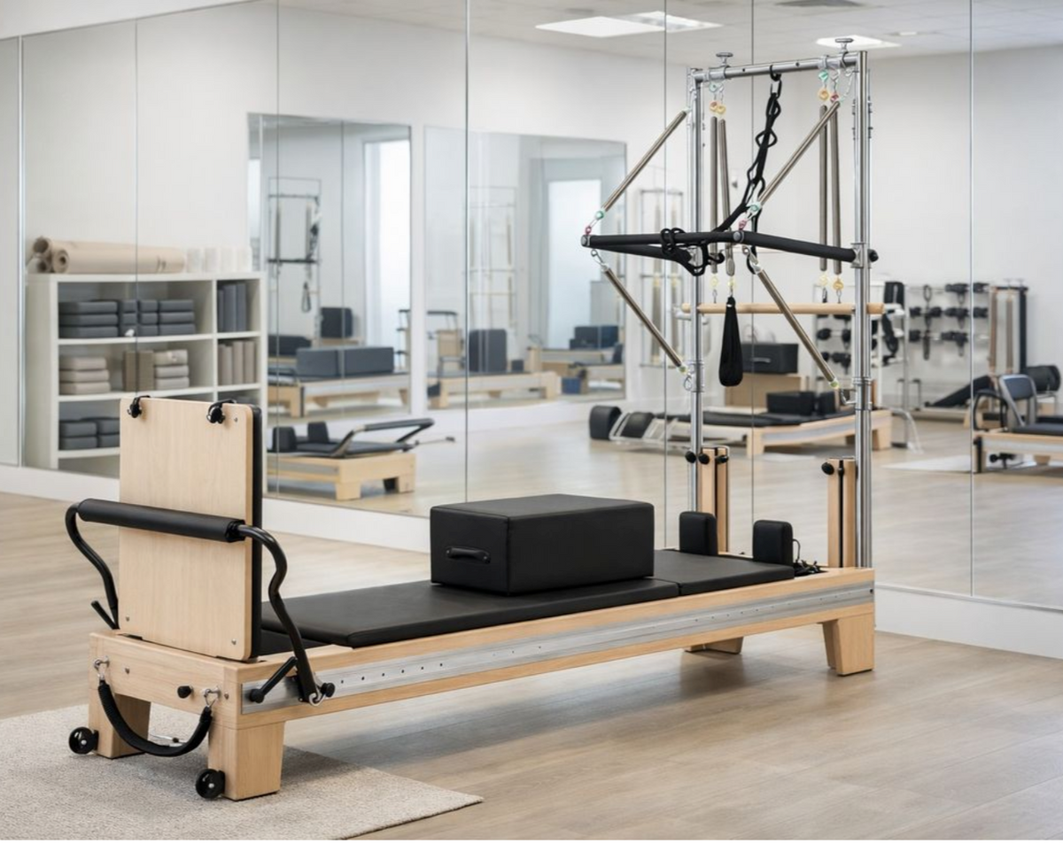 Pilates Reformer with integrated Tower - Half Cadillac