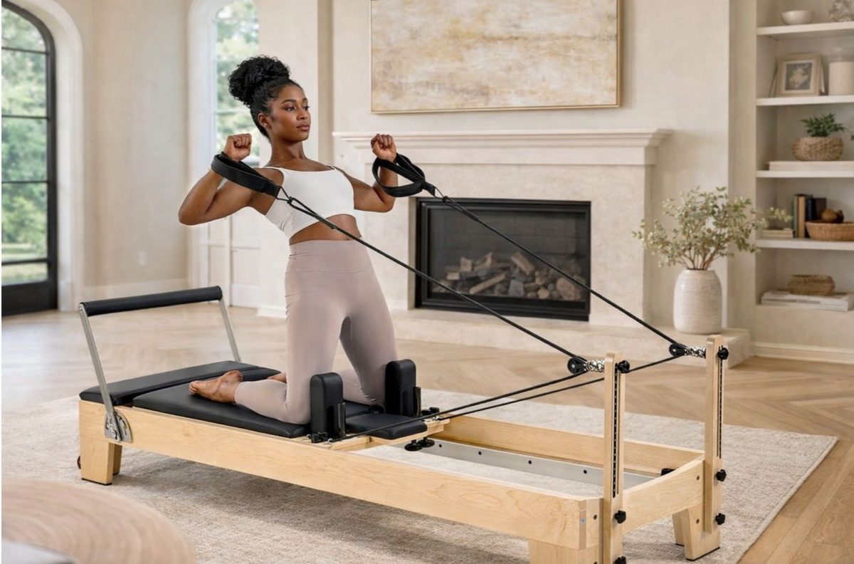 Eco Craft Studio-Grade Maple Wood Pilates Reformer with Jump Board and Box