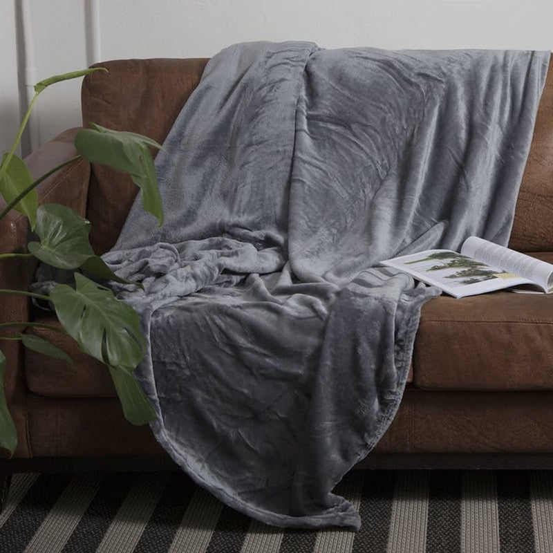 Luxury Super Soft Plush 240GSM Blanket - Charcoal