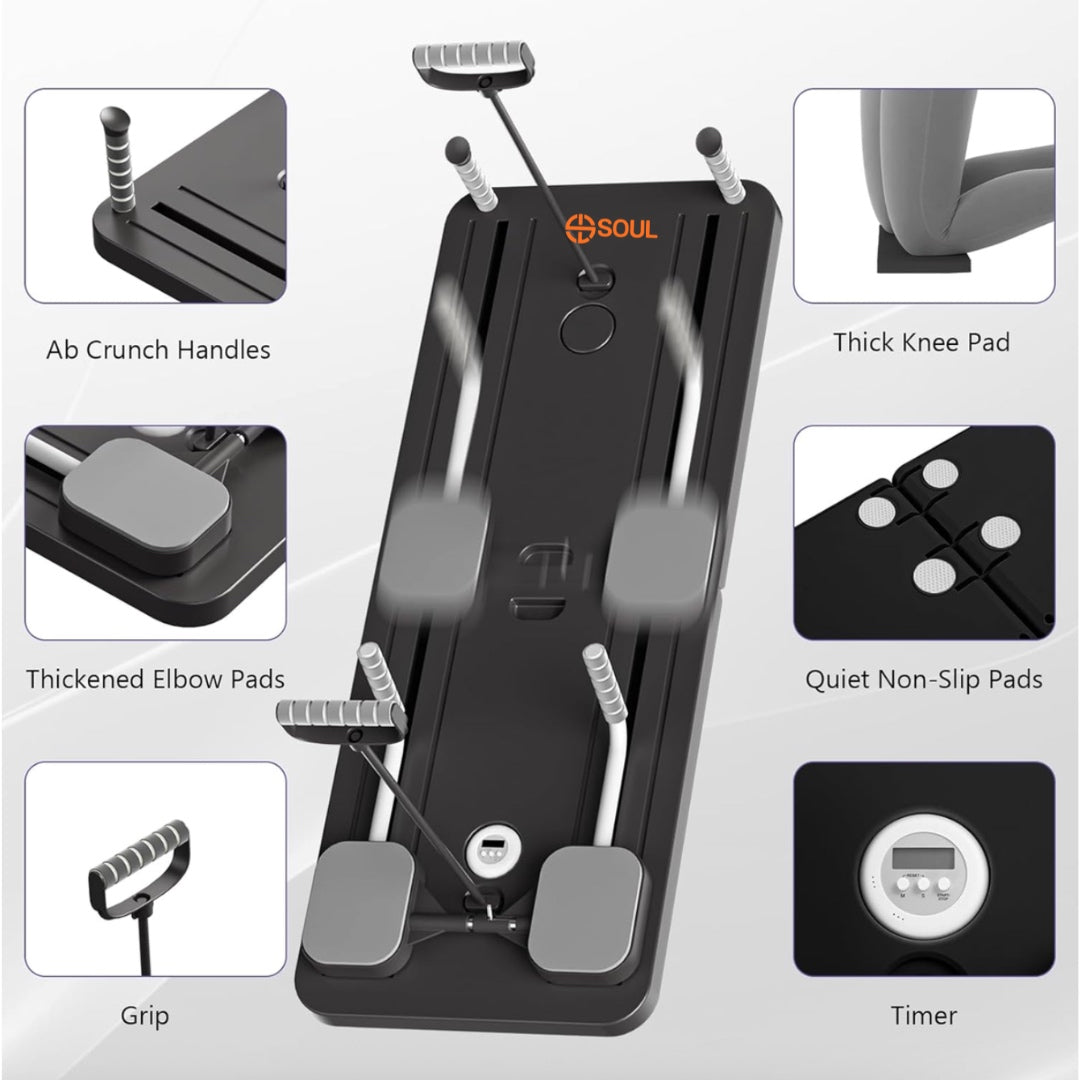 5-in-1  Multi-Functional Fitness Auto-Rebound Core Trainer Board