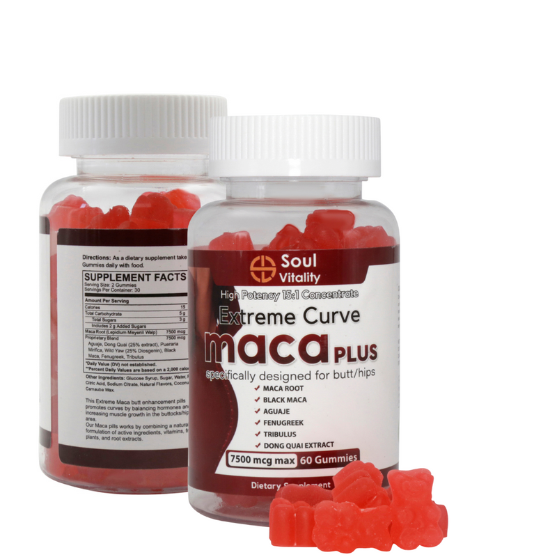Soul Vitality Maca Plus Extreme Curve Gummies - 60 Dietary Gummies
