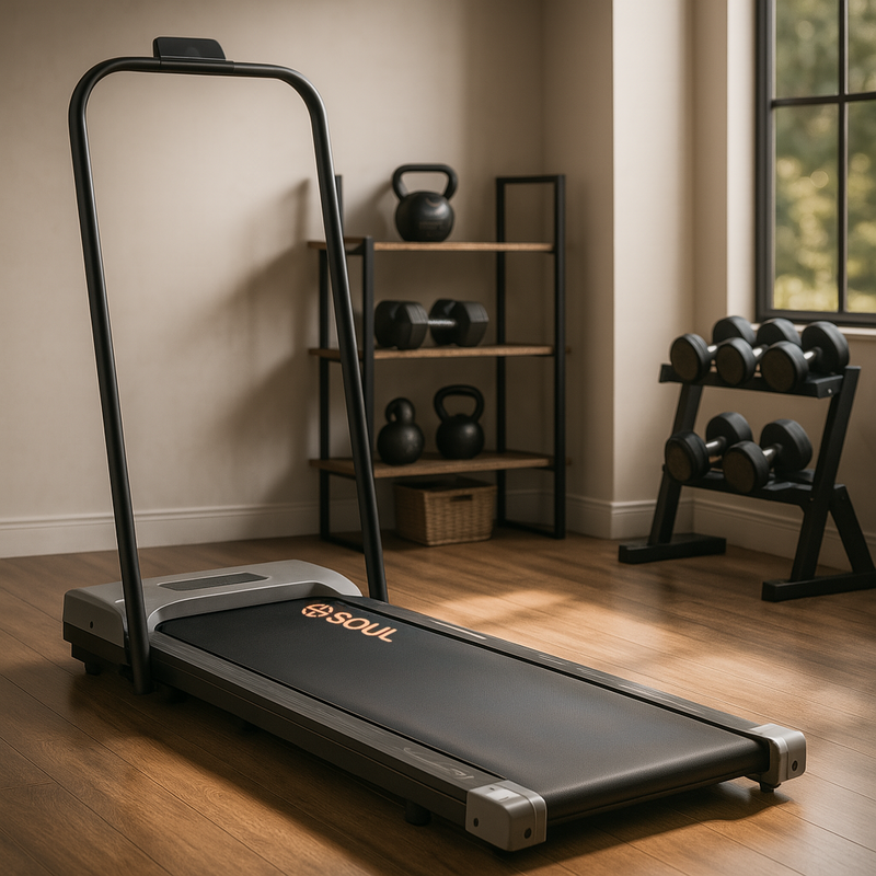 2-in-1 Treadmill with Bluetooth Sound and App-Powered Fitness Adventures