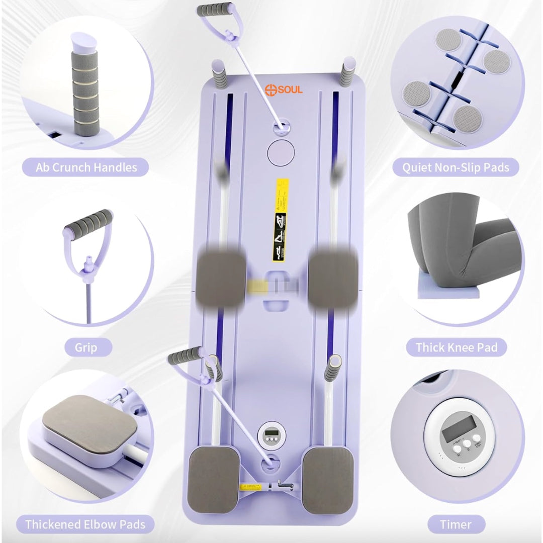 5-in-1  Multi-Functional Fitness Auto-Rebound Core Trainer Board