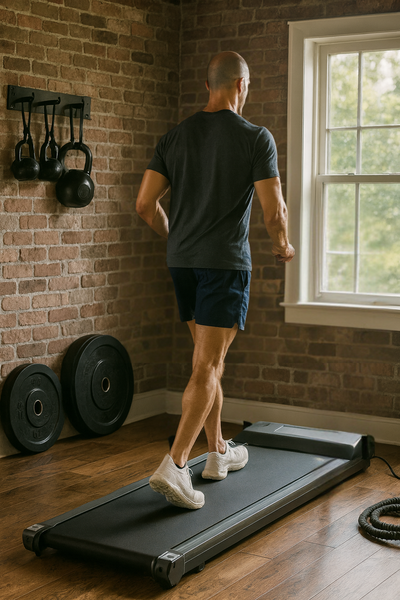 2-in-1 Treadmill with Bluetooth Sound and App-Powered Fitness Adventures