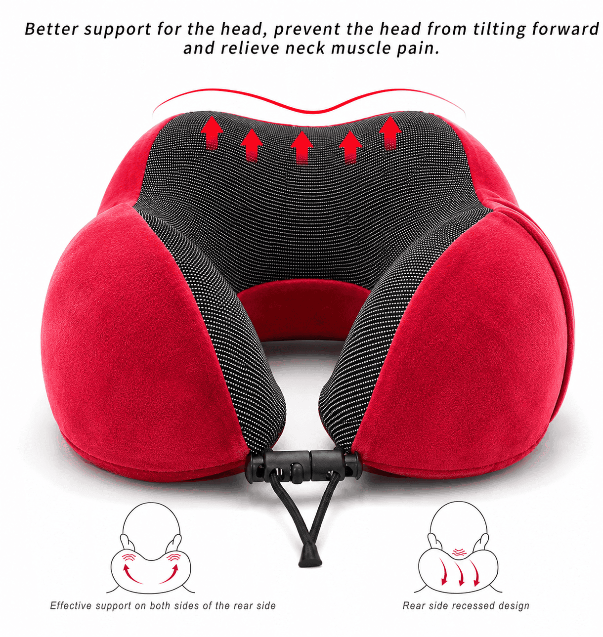 Ergonomic Memory Foam Travel Neck Pillow