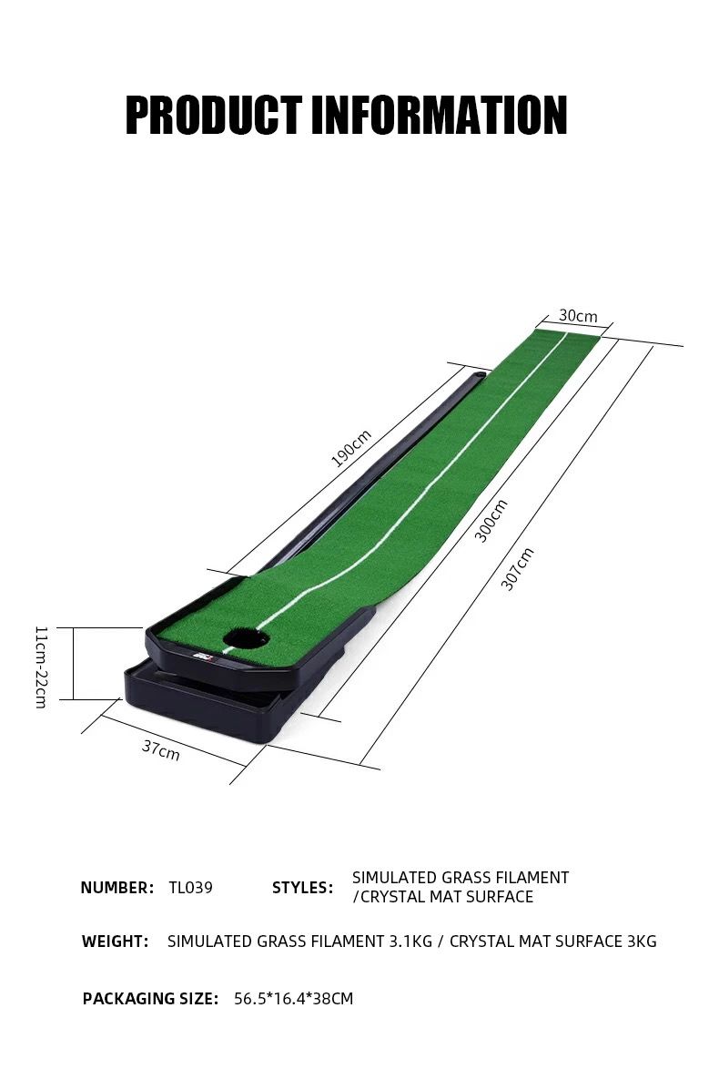 Auto-return Extra Length Putting Green