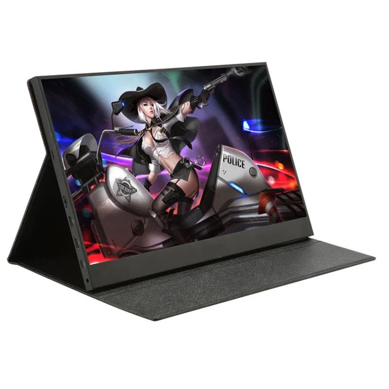 15.6” Portable Screen Monitor w/PU leather case