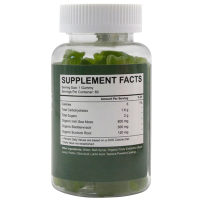 Soul Vitality Sea Moss / Health and Beauty 800mg - 60 Dietary Supplement Gummies