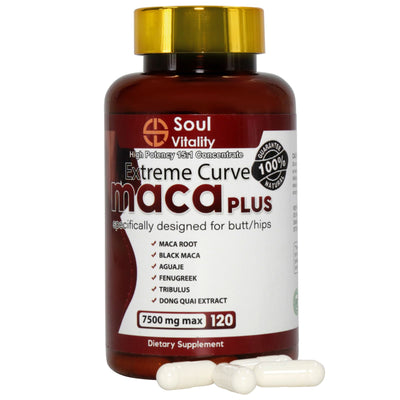 Soul Vitality Maca Plus Extreme Curve Capsules - 120 Dietary Capsules