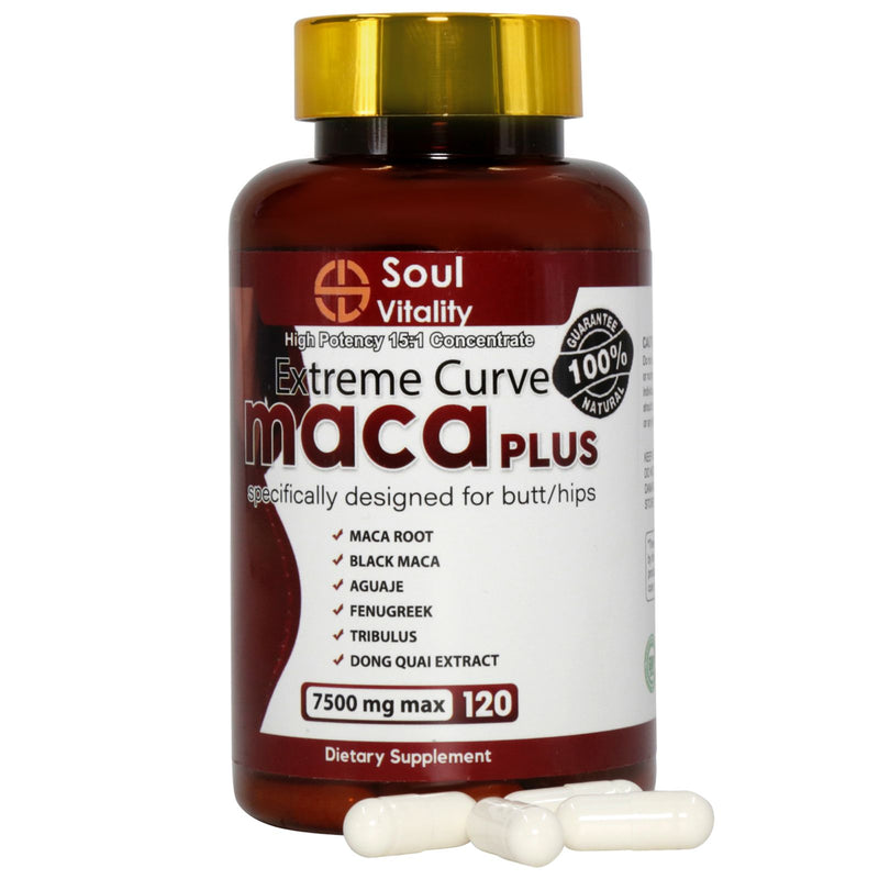 Soul Vitality Maca Plus Extreme Curve Capsules - 120 Dietary Capsules