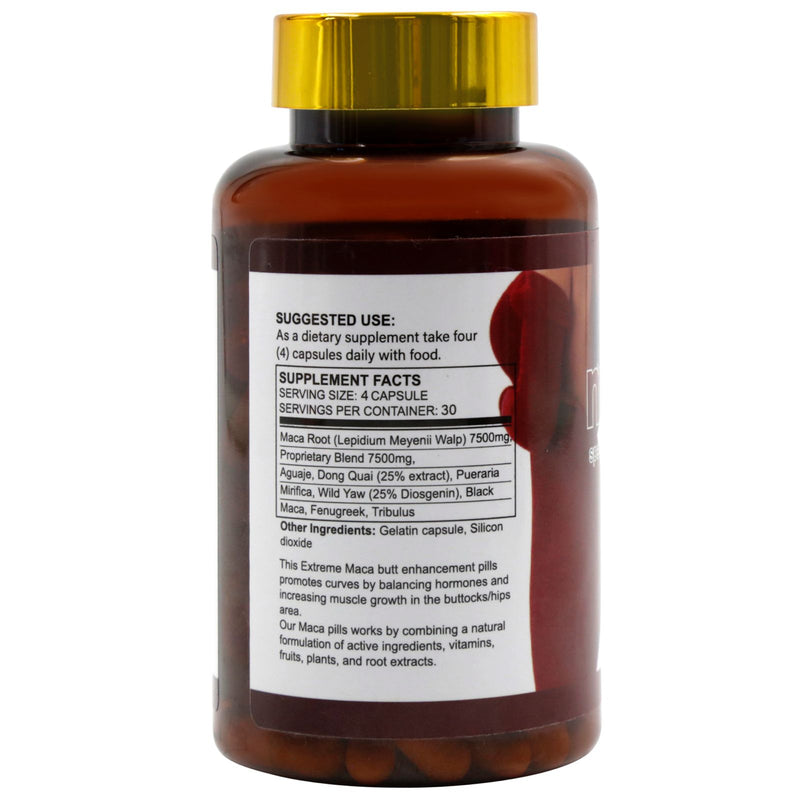 Soul Vitality Maca Plus Extreme Curve Capsules - 120 Dietary Capsules