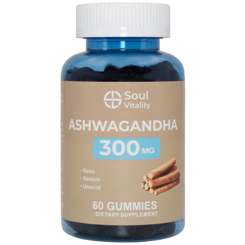 Soul Vitality Ashwagandha 300mg - 60 Dietary Supplement Gummies