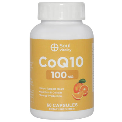 Soul Vitality CoQ10 100mg - 60 Dietary Supplement Capsules